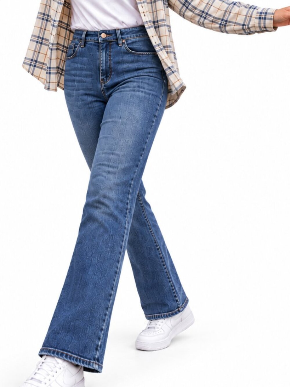 Levi Strauss Signature Mid Rise Bootcut Flare Jeans Dark Wash Size Approx 12